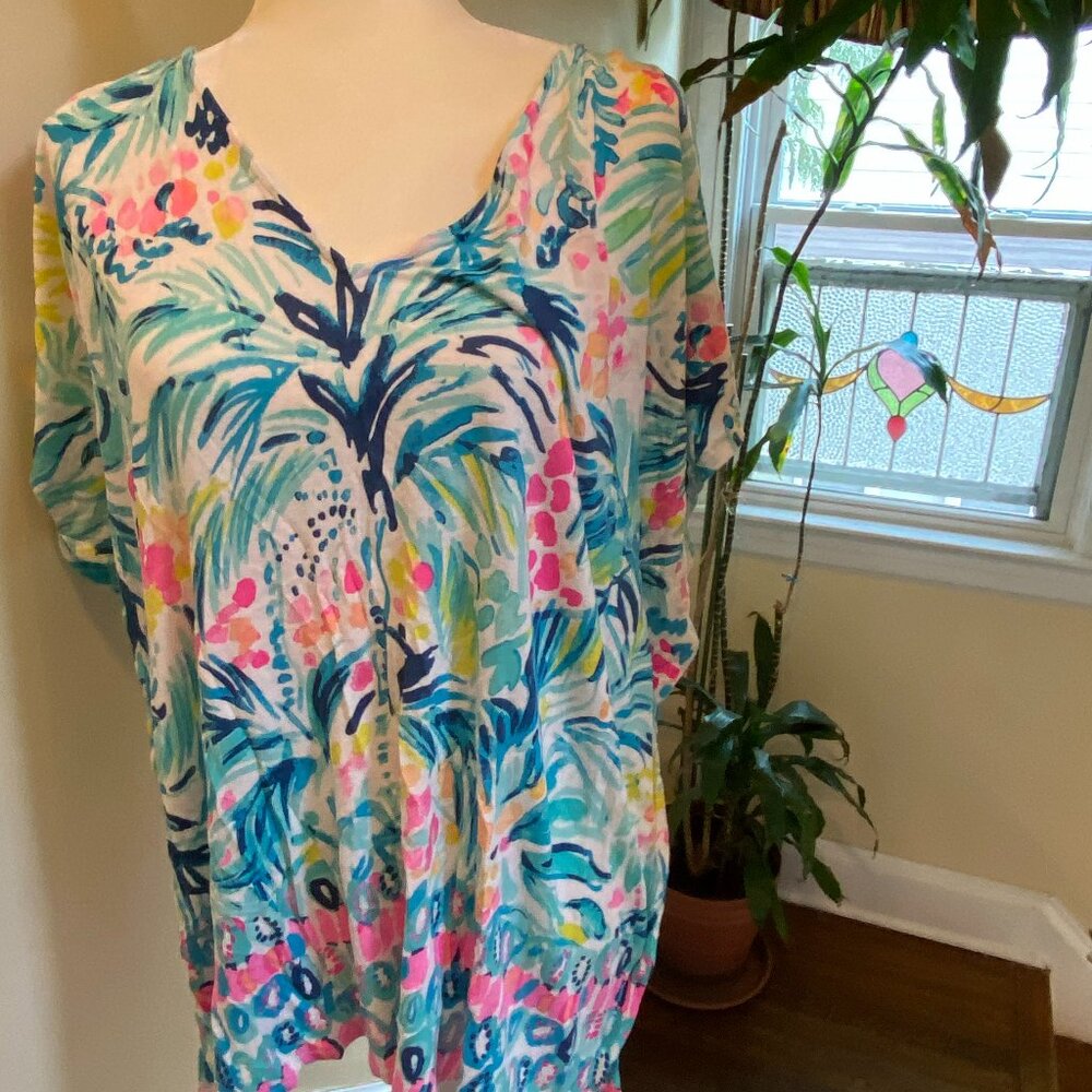 Lilly Puliltzer Tippy Top engineered Seagate Cover-up/Top L/XL